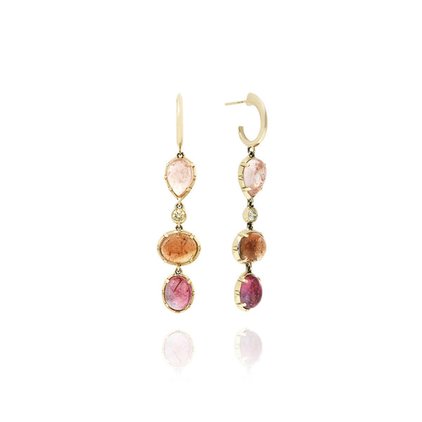 larkspur & hawk Emily's Garden Collet 4-Drop Earrings (14k Gold)