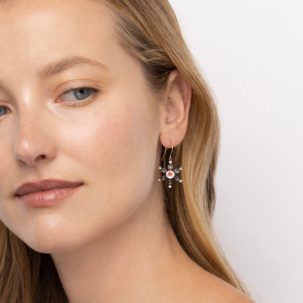 Larkspur & Hawk Estrela 1-Drop Earrings (Black Rhodium Wash)