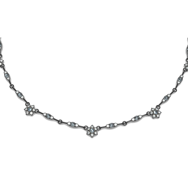 larkspur & hawk Estrela Chain Necklace (Black Rhodium Wash)