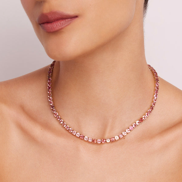 Larkspur & Hawk Illustrated Multi-Tourmaline Rivière (14k Gold)