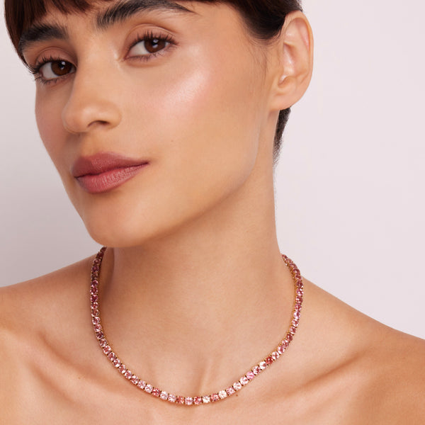 Larkspur & Hawk Illustrated Multi-Tourmaline Rivière (14k Gold)