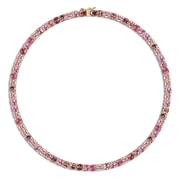 larkspur & hawk Illustrated Multi-Tourmaline Rivière (14k Gold)