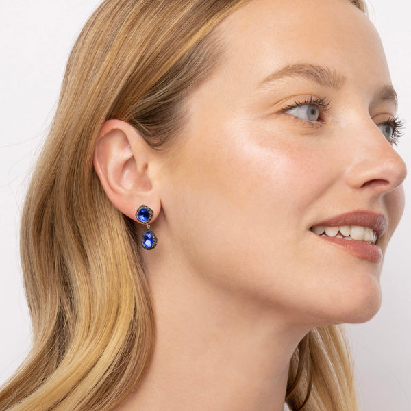 Larkspur & Hawk Jane Small Day Night Earrings (Black Rhodium Or Yellow Gold Wash)