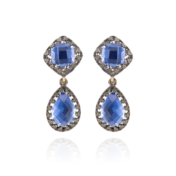 Larkspur & Hawk Jane Small Day Night Earrings (Black Rhodium Or Yellow Gold Wash)