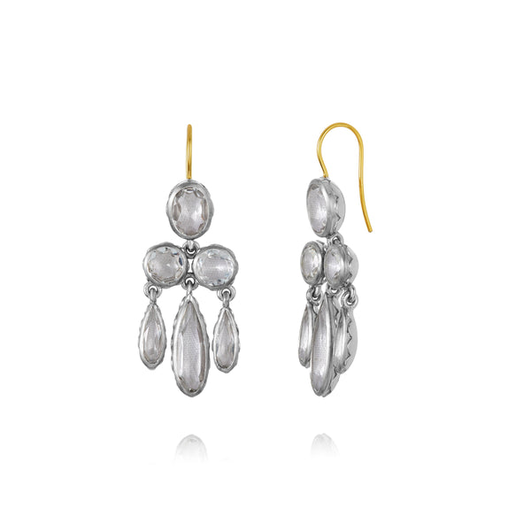 Larkspur & Hawk L&H Bride Girandole Earrings (White Rhodium Or Yellow Gold Wash)