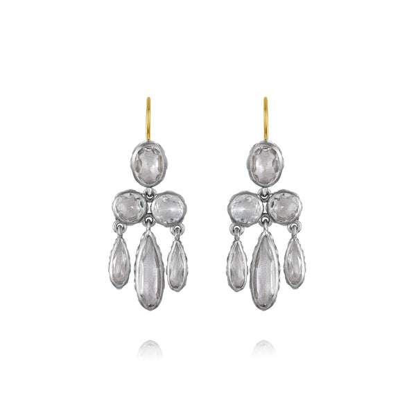 larkspur & hawk L&H Bride Girandole Earrings (White Rhodium or Yellow Gold Wash)