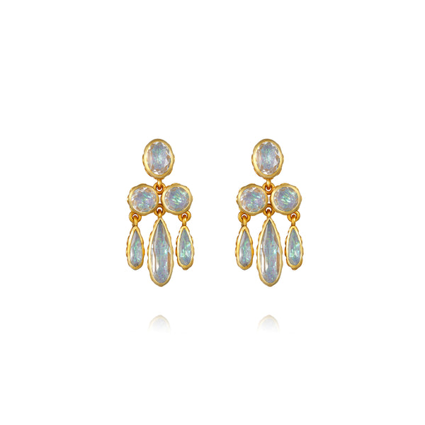 Larkspur & Hawk L&H Bride Girandole Post Earrings (White Rhodium Or Yellow Gold Wash)