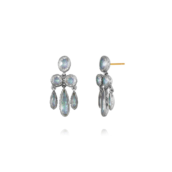 Larkspur & Hawk L&H Bride Girandole Post Earrings (White Rhodium Or Yellow Gold Wash)