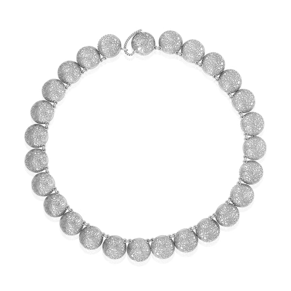 Larkspur & Hawk L&H Bride Olivia Button Rivière (White Rhodium Wash)