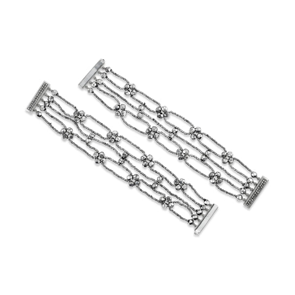 larkspur & hawk Antique Cut Steel Bracelets ca 1870