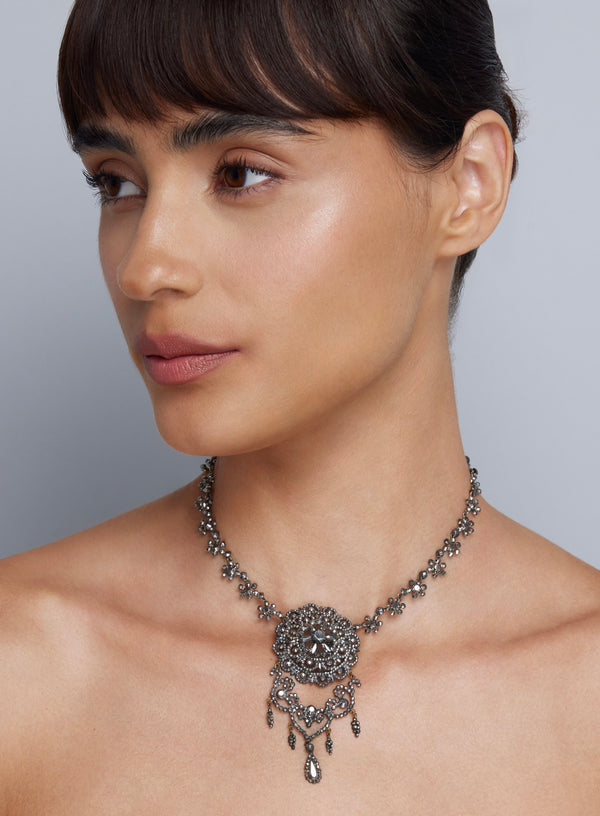 Larkspur & Hawk Antique Festoon Necklace Ca 1840