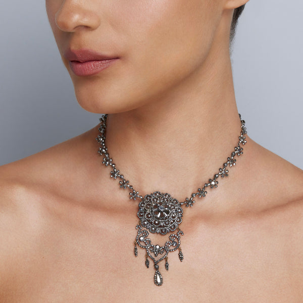 Larkspur & Hawk Antique Festoon Necklace Ca 1840