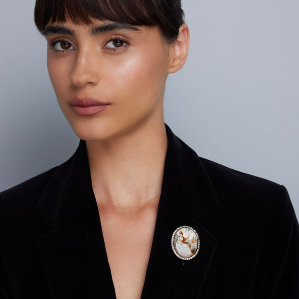 Larkspur & Hawk Antique Lady Britannia Pin Ca 1775