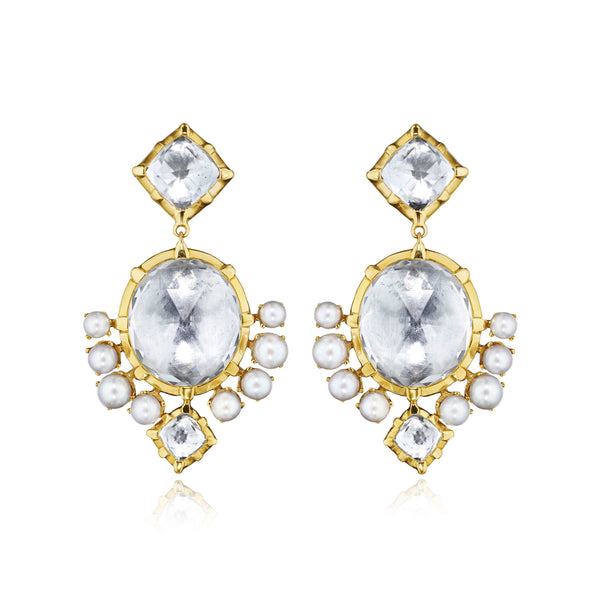 Larkspur & Hawk Bella Compass Earrings (14k Gold)