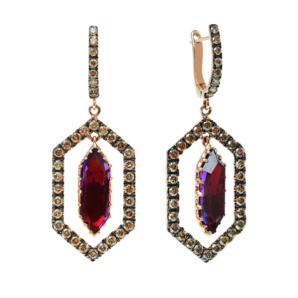 Larkspur & Hawk Caprice Floating Hex Earrings