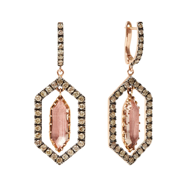 larkspur & hawk Caprice Floating Hex Earrings