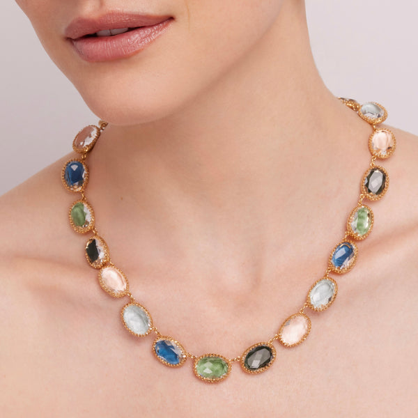 Larkspur & Hawk Moiré Lily Rivière (Yellow Gold Wash)