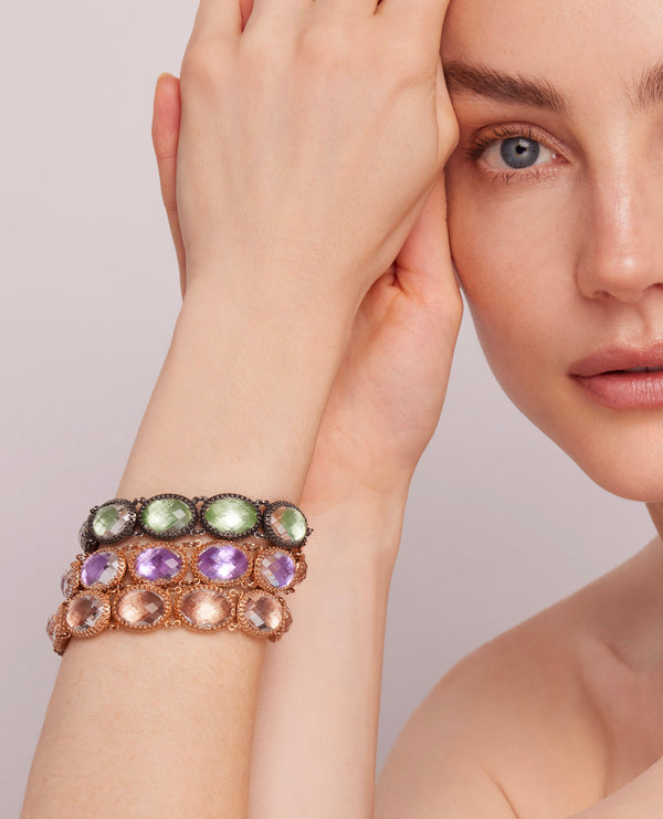 Larkspur & Hawk Lily Bracelet (Black Rhodium Or Rose Gold Wash)
