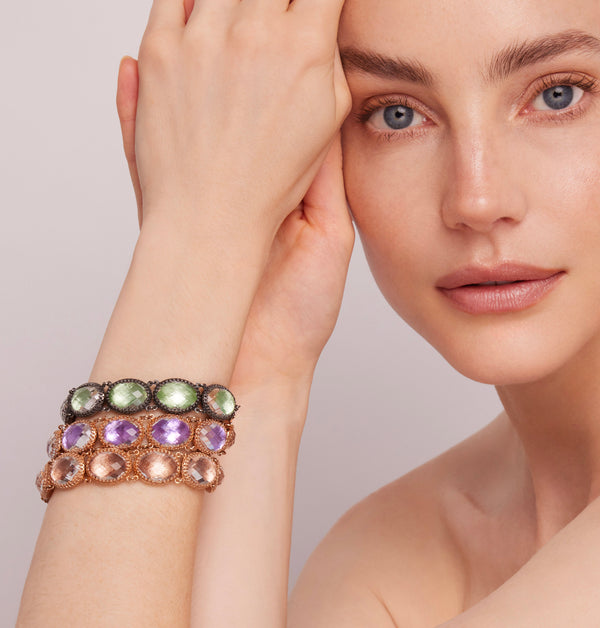 Larkspur & Hawk Lily Bracelet (Black Rhodium Or Rose Gold Wash)