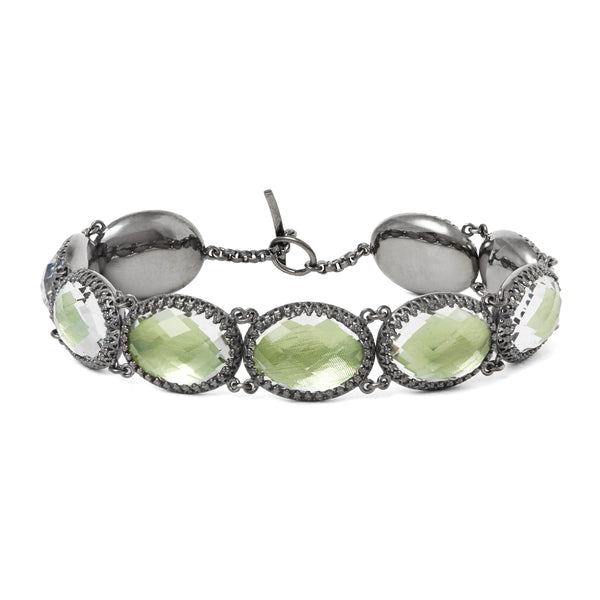 larkspur & hawk Lily Bracelet (Black Rhodium or Rose Gold Wash)