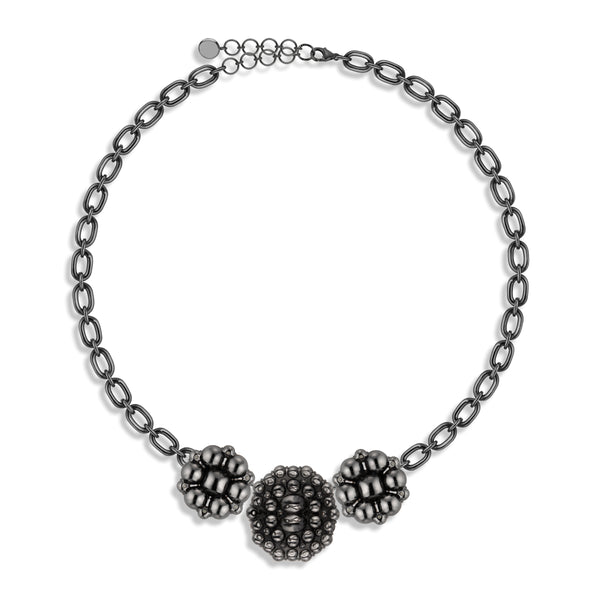 Larkspur & Hawk Luzia Court Cluster Necklace (Black Rhodium Wash)