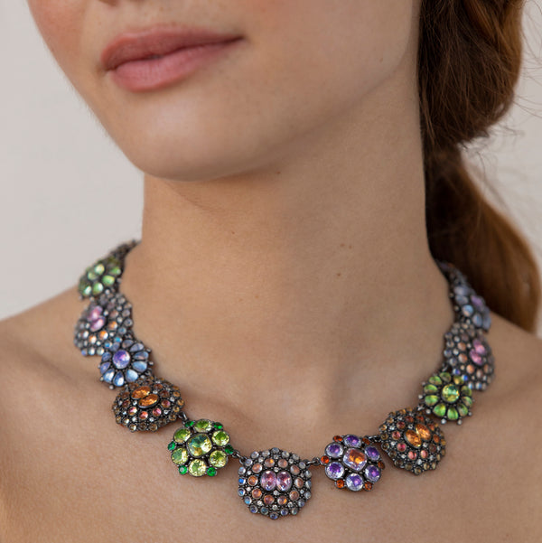 Larkspur & Hawk Luzia Royal Cluster Rivière (Black Rhodium Wash)