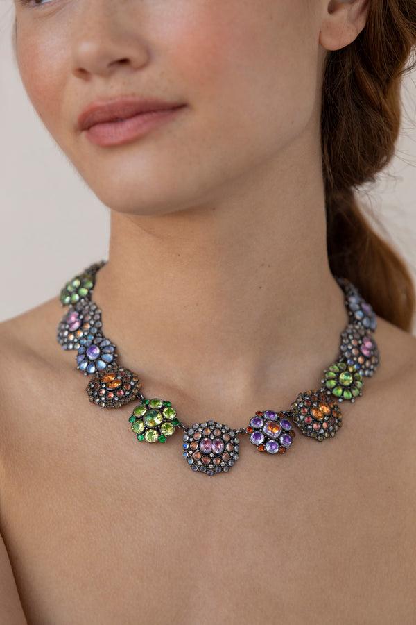 Larkspur & Hawk Luzia Royal Cluster Rivière (Black Rhodium Wash)