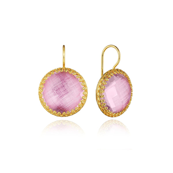 larkspur & Hawk Olivia Button Earrings (Black Rhodium Yellow Or Rose Gold Wash)
