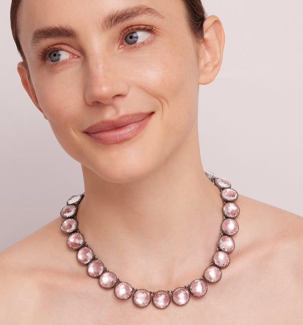 Larkspur & Hawk Olivia Button Rivière (Black Rhodium Yellow Or Rose Gold Wash)