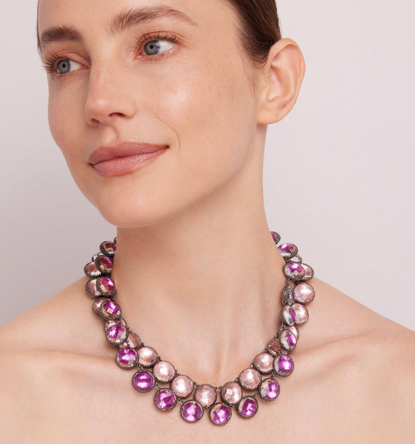 Larkspur & Hawk Olivia Button Rivière (Black Rhodium Yellow Or Rose Gold Wash)