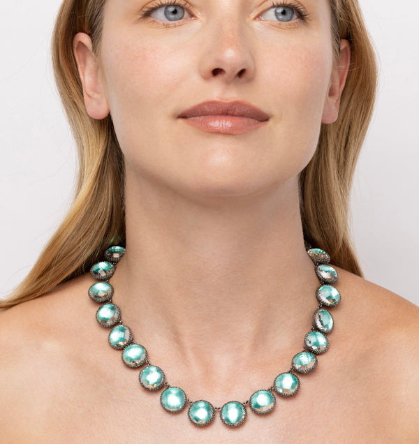 Larkspur & Hawk Olivia Button Rivière (Black Rhodium Yellow Or Rose Gold Wash)