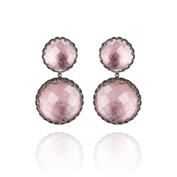 Larkspur & Hawk Olivia Large Day Night Earrings (Black Rhodium Or Yellow Gold Wash)