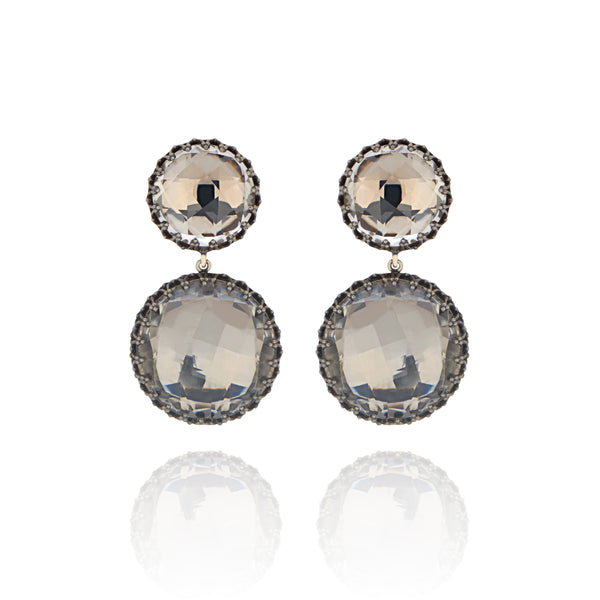 Larkspur & Hawk Olivia Large Day Night Earrings (Black Rhodium Or Yellow Gold Wash)