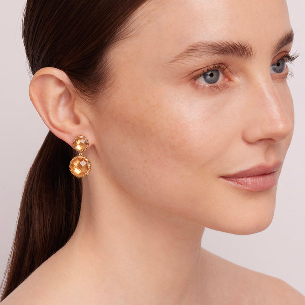Larkspur & Hawk Olivia Small Day Night Earrings (Black Rhodium Or Yellow Gold Wash)