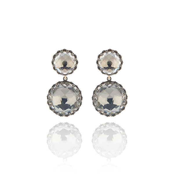 Larkspur & Hawk Olivia Small Day Night Earrings (Black Rhodium Or Yellow Gold Wash)