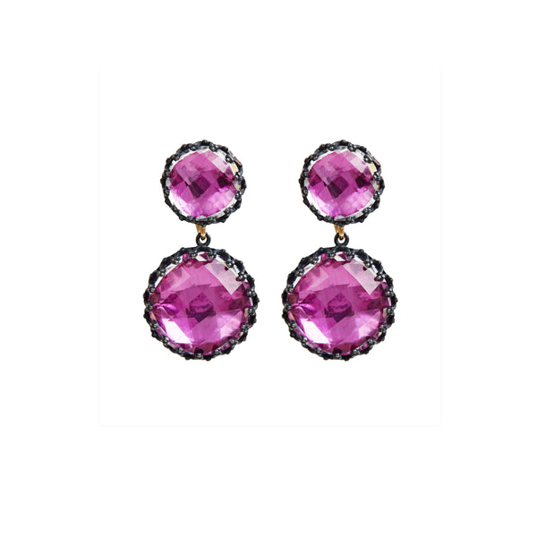 Larkspur & Hawk Olivia Small Day Night Earrings (Black Rhodium Or Yellow Gold Wash)
