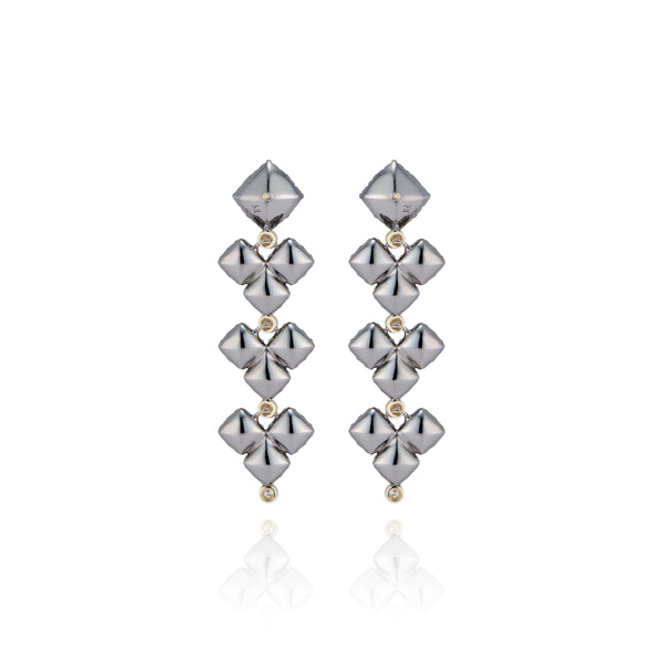 Larkspur & Hawk Sadie Cluster 4-Drop Earrings (Black Rhodium Wash)