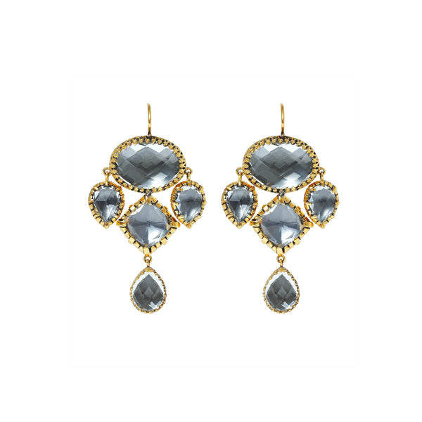 Larkspur & Hawk Sadie Girandole Earrings (Black Rhodium Yellow Or Rose Gold Wash)