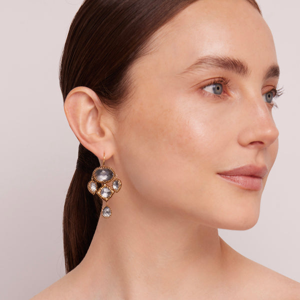 Larkspur & Hawk Sadie Girandole Earrings (Black Rhodium Yellow Or Rose Gold Wash)