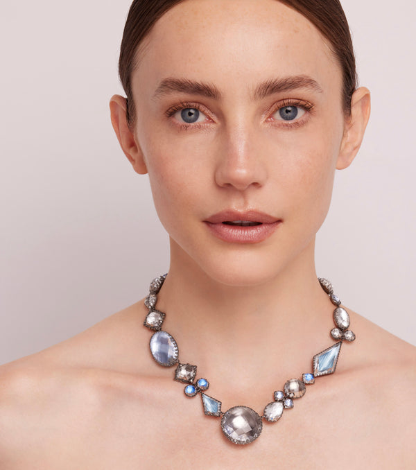 Larkspur & Hawk Sadie Medallion Rivière (Black Rhodium Wash)