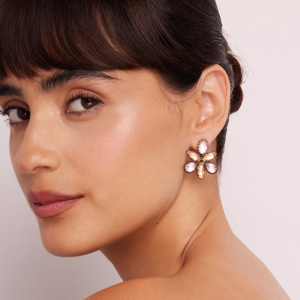 Larkspur & Hawk Sadie Orchid Earrings (Black Rhodium Or Rose Gold Wash)