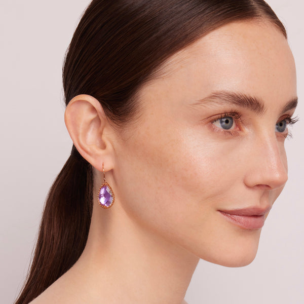 Larkspur & Hawk Sophia 1-Drop Earrings (Black Rhodium Yellow Or Rose Gold Wash)