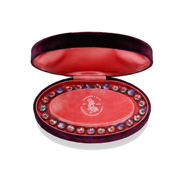 Larkspur & Hawk Tapestry Olivia Button Rivière (Black Rhodium Wash)