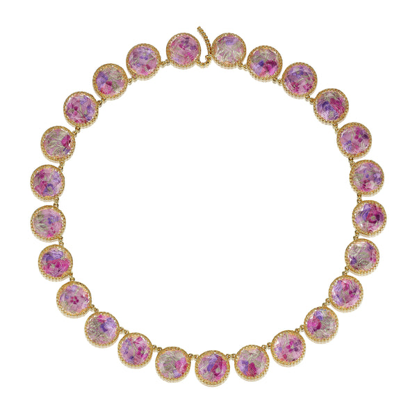 larkspur & hawk Tapestry Olivia Button Rivière (Yellow Gold Wash)