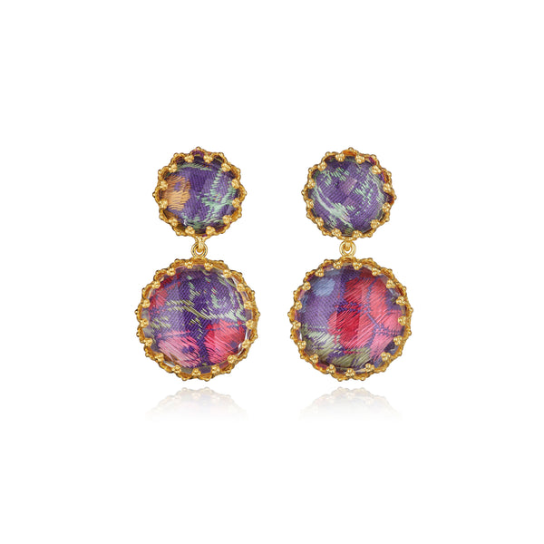 Larkspur & Hawk Tapestry Olivia Small Day Night Earrings (Black Rhodium Or Yellow Gold Wash)