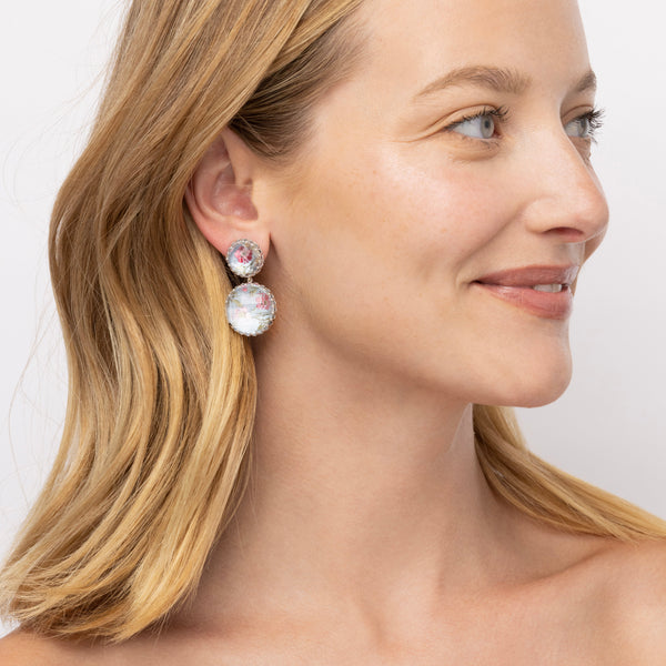 Larkspur & Hawk The Ribbon Collection Olivia Large Day Night Earrings (White Rhodium Or Yellow Gold Wash)
