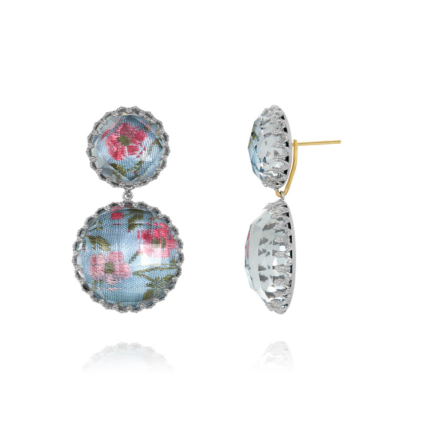 Larkspur & Hawk The Ribbon Collection Olivia Large Day Night Earrings (White Rhodium Or Yellow Gold Wash)