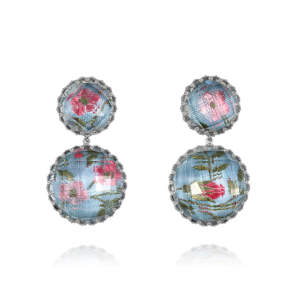 larkspur & hawk The Ribbon Collection Olivia Large Day Night Earrings (White Rhodium or Yellow Gold Wash)