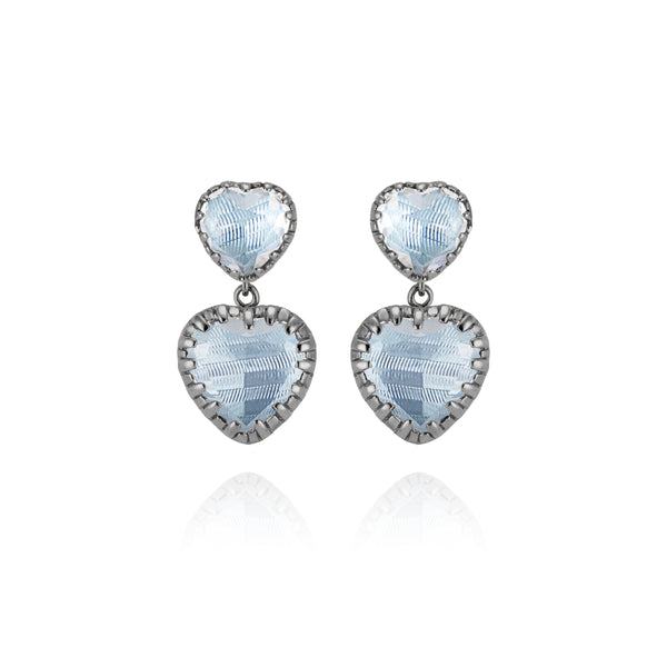 Larkspur & Hawk Valentina 2-Drop Earrings (Black Rhodium Wash)