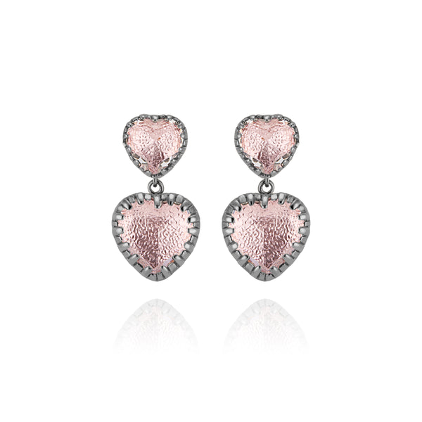 larkspur & hawk Valentina 2-Drop Earrings (Black Rhodium Wash)